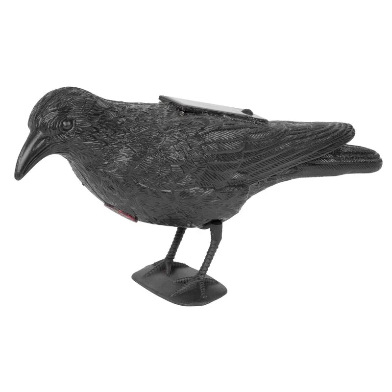 Solárny plašič vtákov Havran – zvukový odpudzovač, 15x46 cm