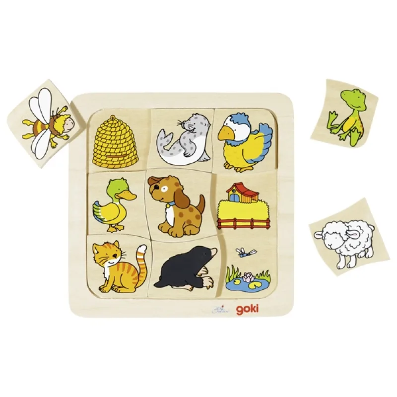 Goki Vkladacie puzzle - Kto kde žije?