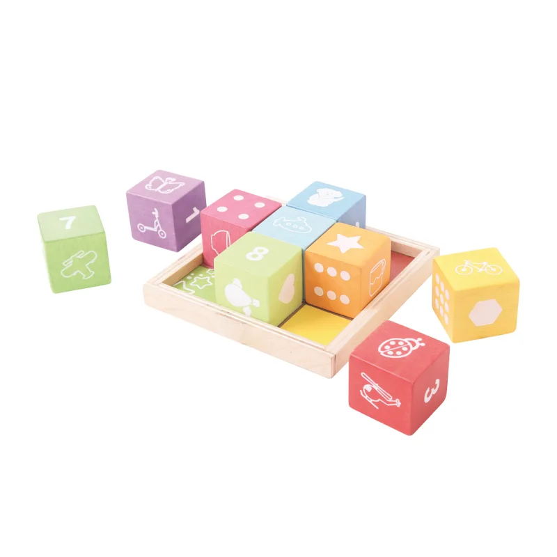 Bigjigs Toys Drevené kocky s obrázkami