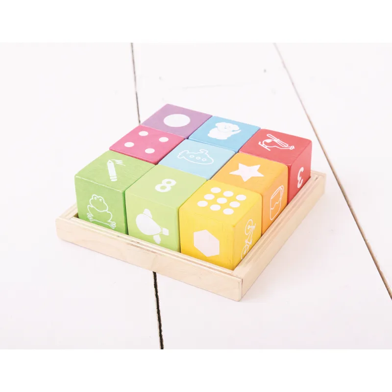 Bigjigs Toys Drevené kocky s obrázkami