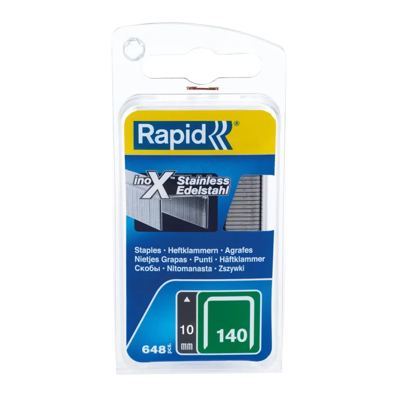 Spony do sponkovačky RAPID 140, 10 mm, 648 ks, nerezové