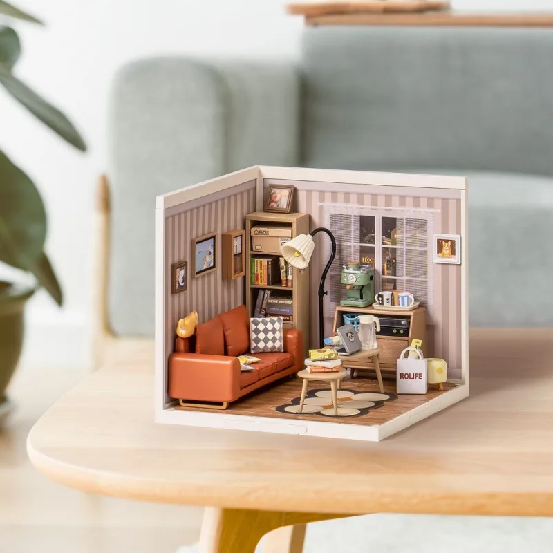 RoboTime Miniatúra domčeka Útulná obývacia izba