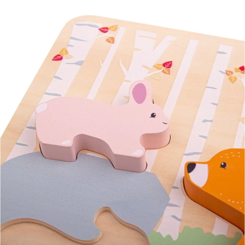 Bigjigs Toys Drevené puzzle Woodland