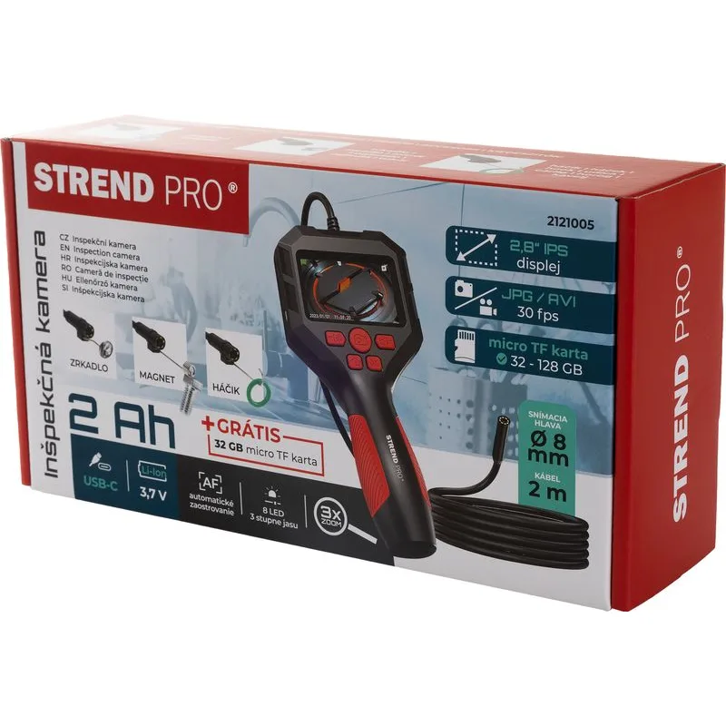 Kamera Strend Pro CB433, inšpekčná, LCD, 8 mm sonda, s funkciou nahrávania
