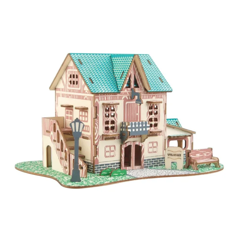 Woodcraft Drevené 3D puzzle Hostinec