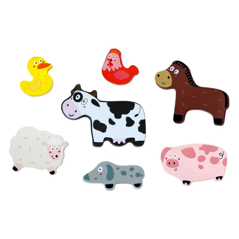 2Kids Toys Drevené puzzle Veselá farma prepojiteľné