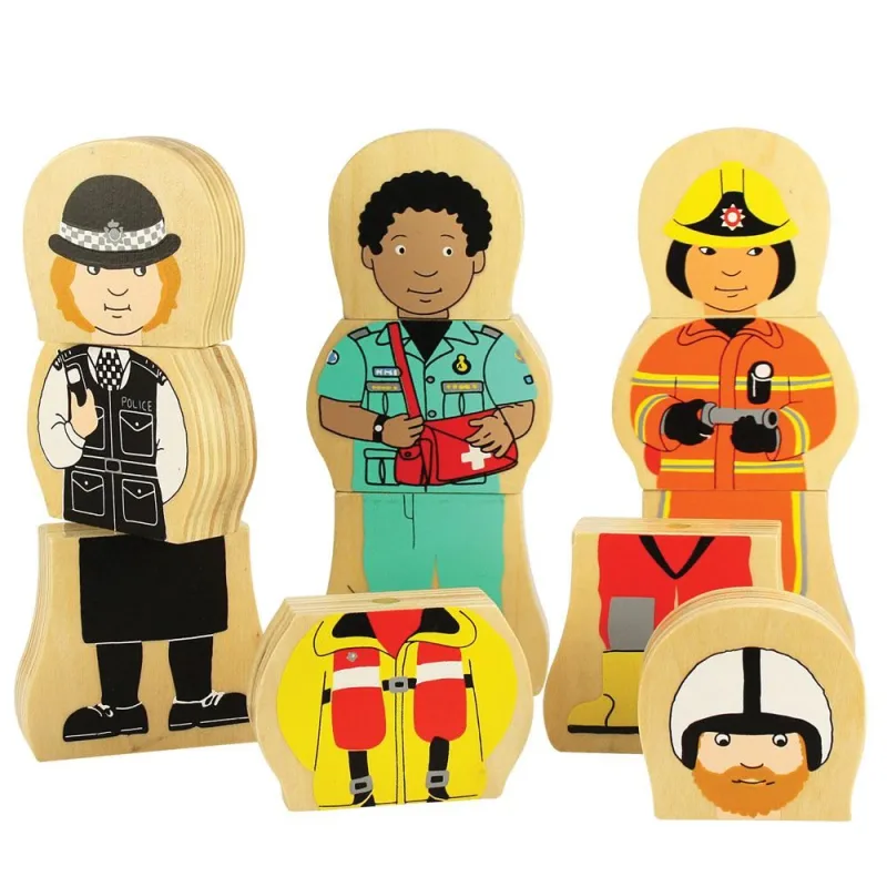 Bigjigs Toys Magnetické puzzle - Záchranári
