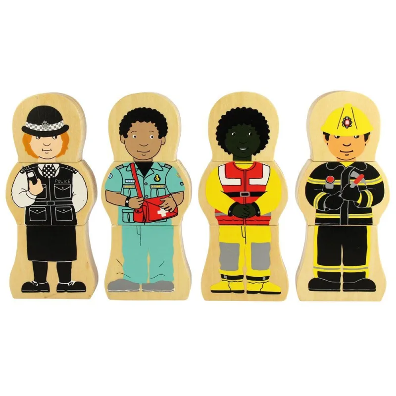 Bigjigs Toys Magnetické puzzle - Záchranári