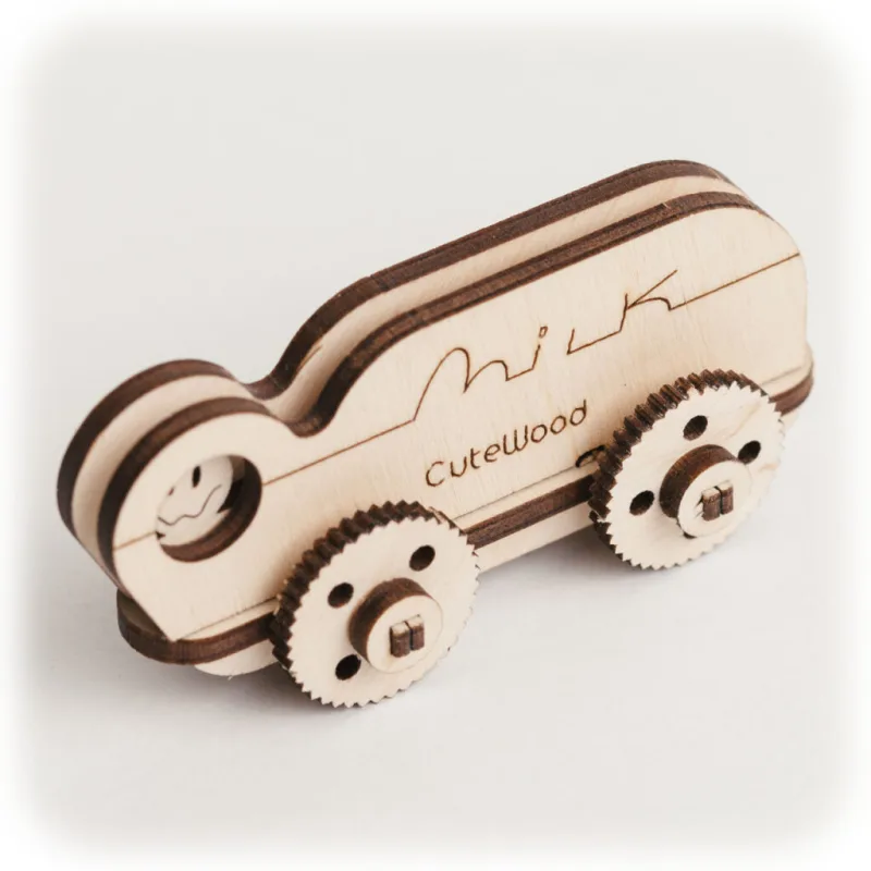 Drevené 3D puzzle Kamión s mliekom