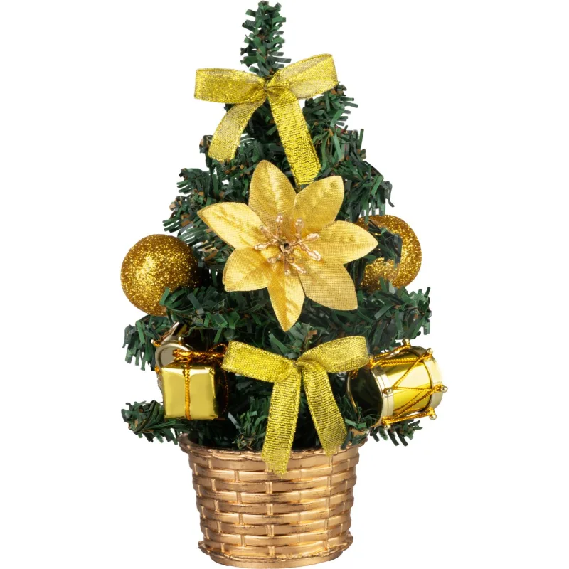 Vianočná dekorácia stromček s bubnom, 21 cm