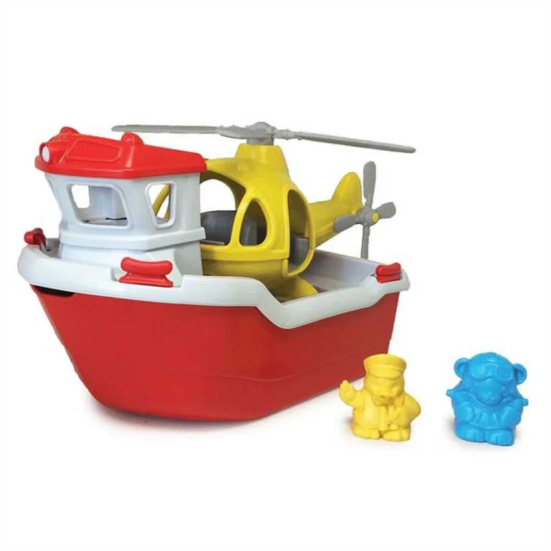 Green Toys Záchranná loď s helikoptérou