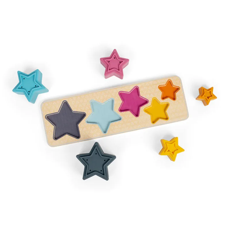 Bigjigs Toys Vkladacie puzzle Hviezdy