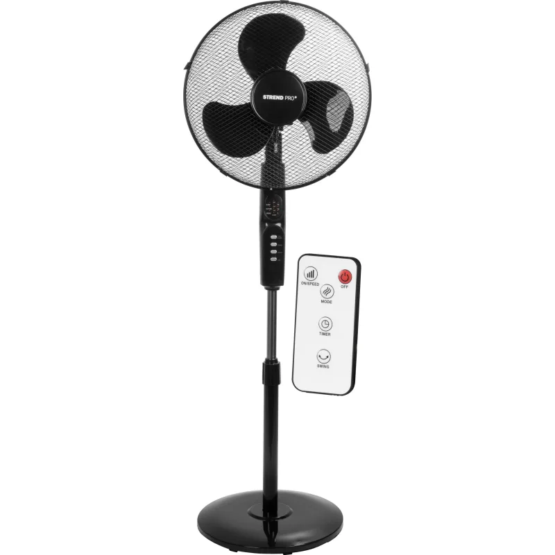 Ventilátor Strend Pro, stojanový s diaľkovým ovládaním, 40 cm, 45 W
