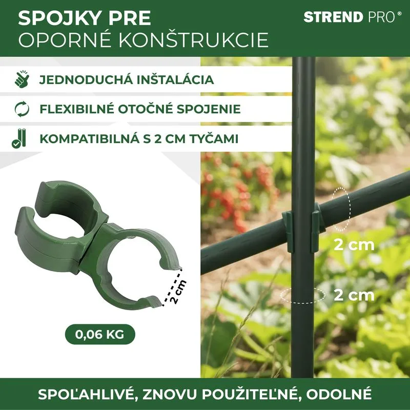 Spojka na oporné tyče, 20 mm, otočná, bal. 10 ks