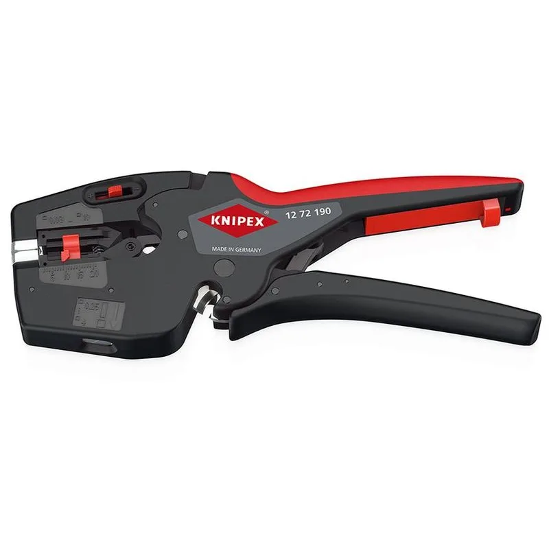 Kliešte KNIPEX 12 72 190 – 190 mm, odizolovacie 0,03-10 mm²/lisovacie 0,25-4 mm²