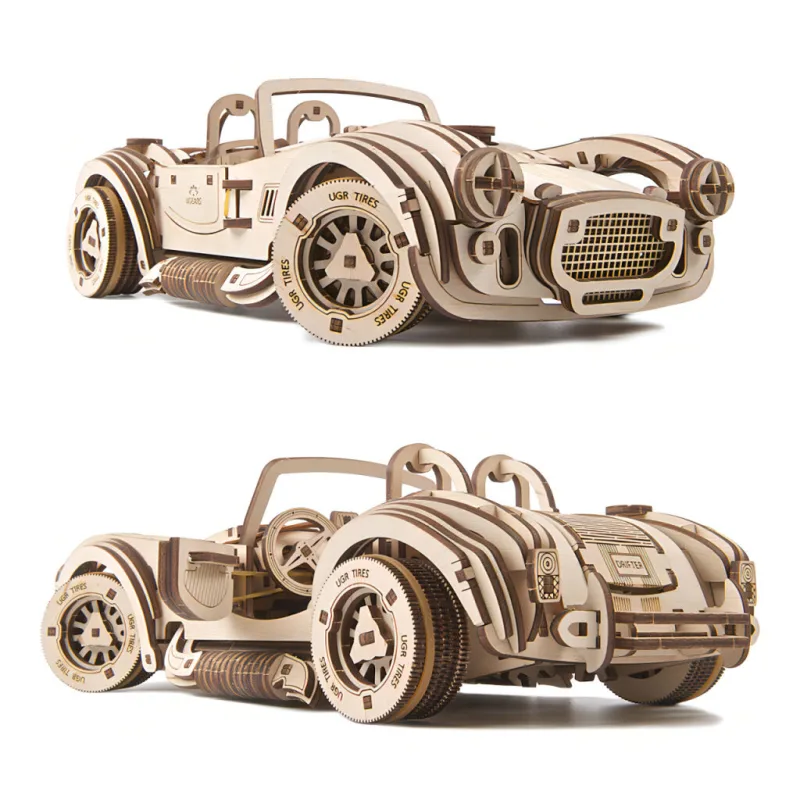 Ugears 3D mechanické puzzle - Driftujúci závodiak Cobra 370 ks