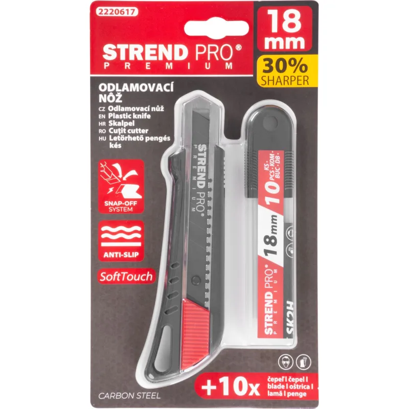 Nôž Strend Pro Premium FD781, BlackMatt, 18 mm, SoftTouch