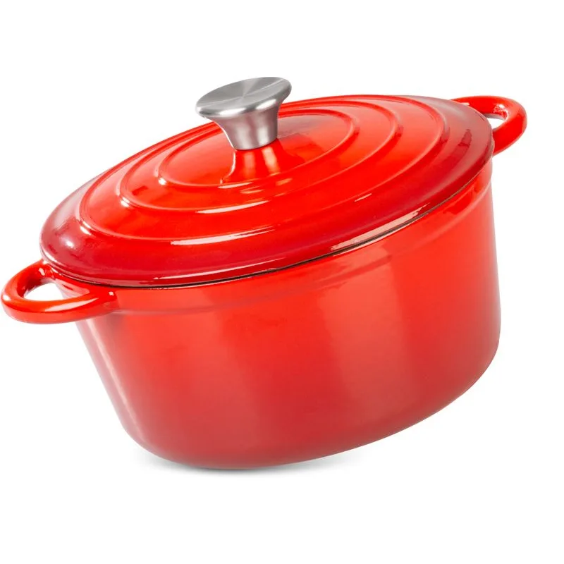 Kastról hrniec, 24 cm, 4,0 lit. s pokrievkou, smaltovaná liatina
