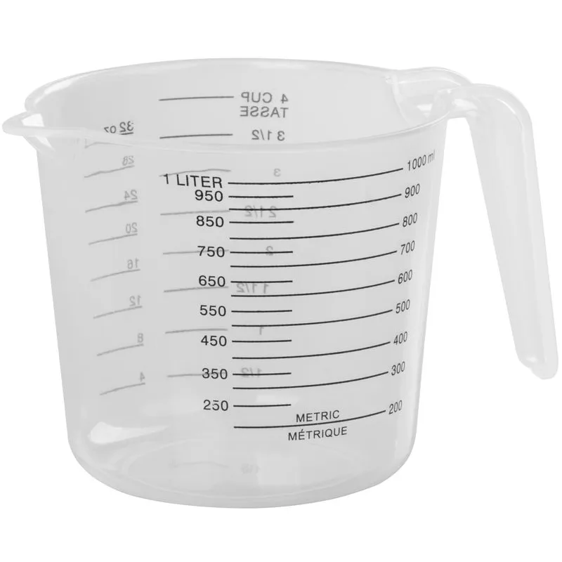 Odmerka s lievikom MagicHome, plast, 1 l