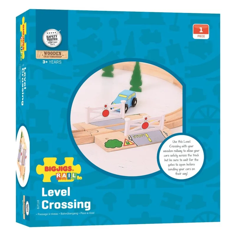Bigjigs Rail Drevené vláčiky - Železničné priecestie