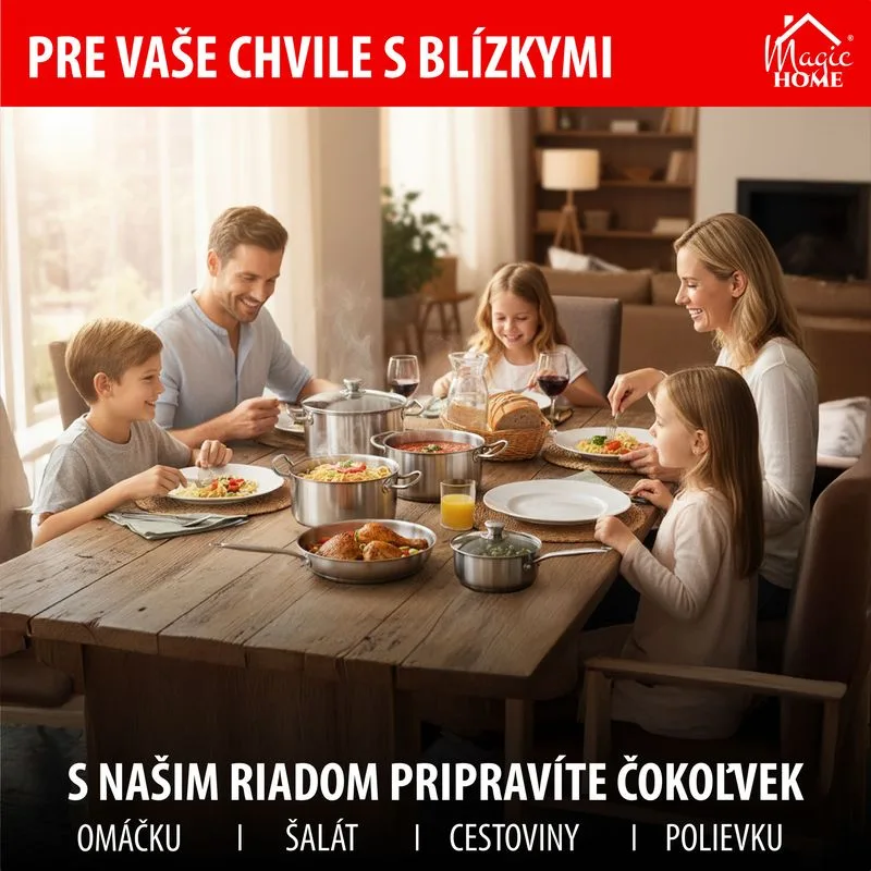Kastról MagicHome Chloe, hrniec, 20 cm, 3 lit., so sklenenou pokrievkou, nerez