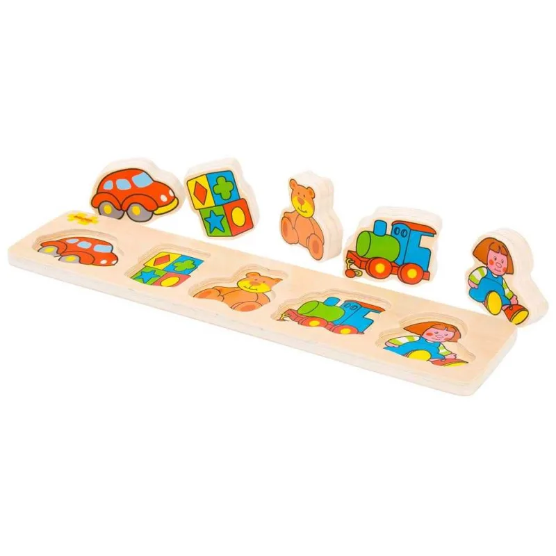 Bigjigs Toys Drevené vkladacie puzzle - Hračky