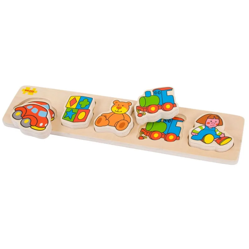 Bigjigs Toys Drevené vkladacie puzzle - Hračky