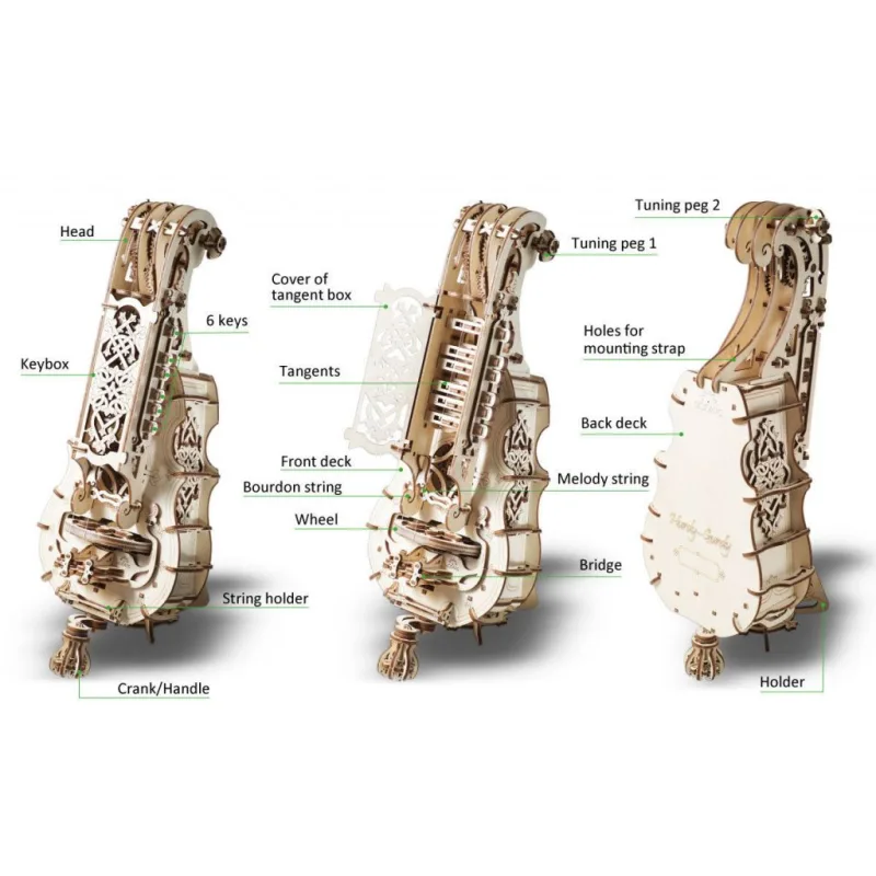 Ugears 3D mechanické puzzle - Kontrabas 292 ks
