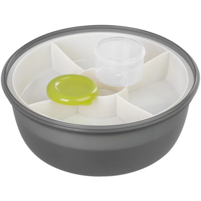 Obedár MagicHome, 1,2 l, okrúhly, s priehradkami a príborom