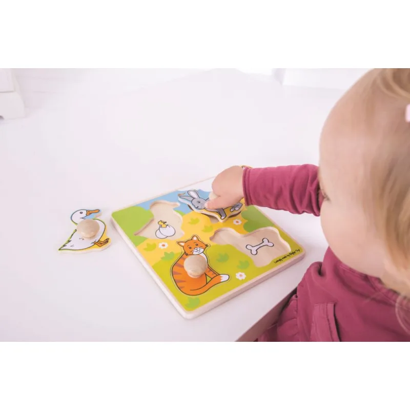 Bigjigs Toys Moje prvé vkladacie puzzle - Domáce zvieratká