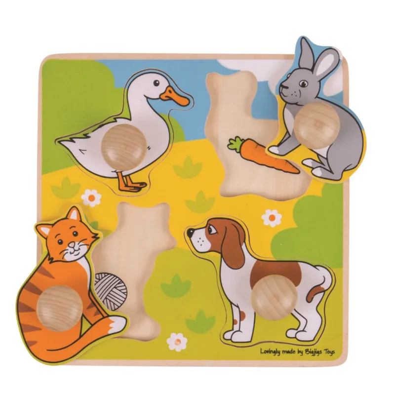 Bigjigs Toys Moje prvé vkladacie puzzle - Domáce zvieratká