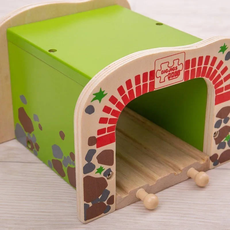 Bigjigs Rail Drevené vláčiky - Dvojitý železničný tunel