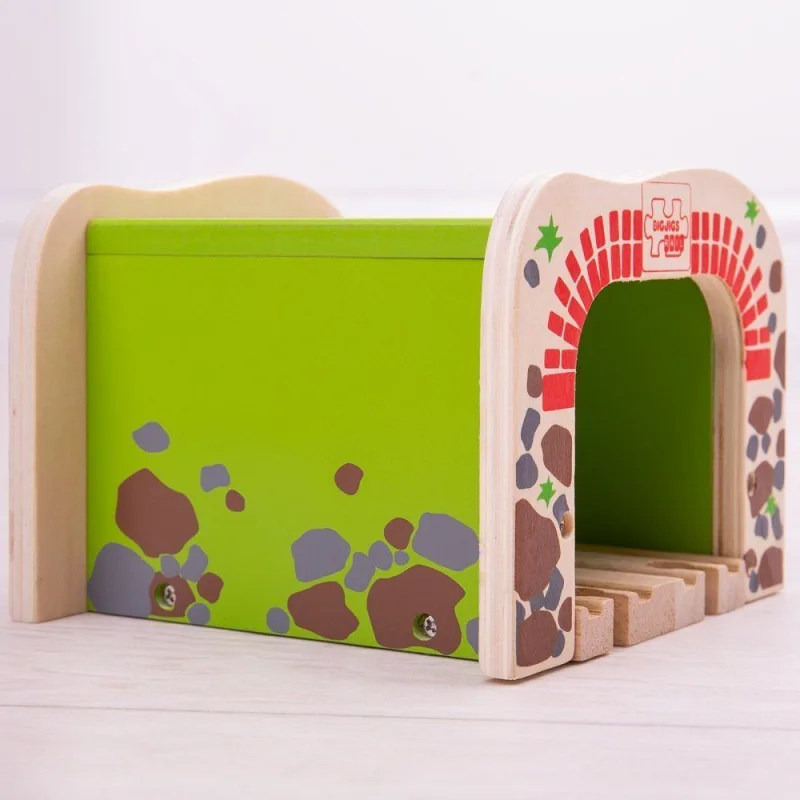 Bigjigs Rail Drevené vláčiky - Dvojitý železničný tunel