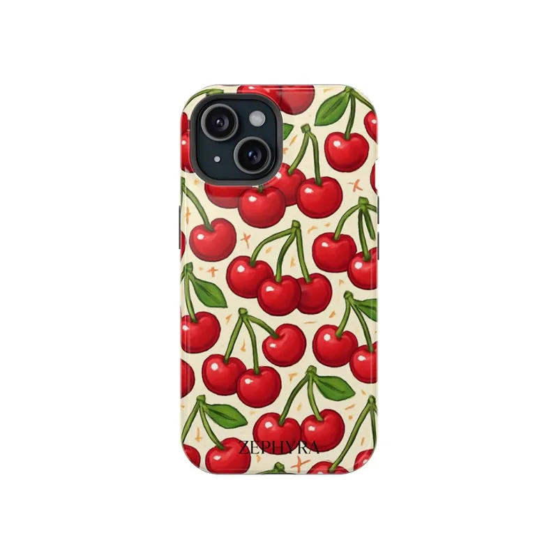 ZEPHYRA Cherry Charge - iPhone 15 Kryt