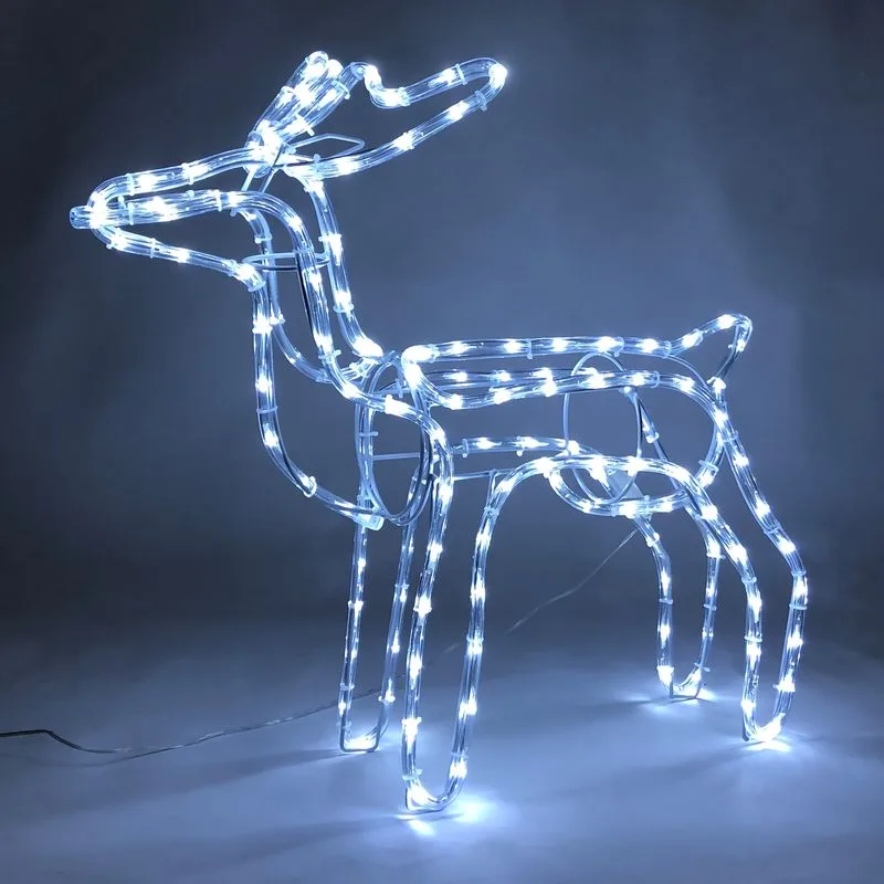 Vianočná dekorácia Sob, 144 LED studená biela, 230V, 50 Hz, exteriér, 59x27,5x64 cm