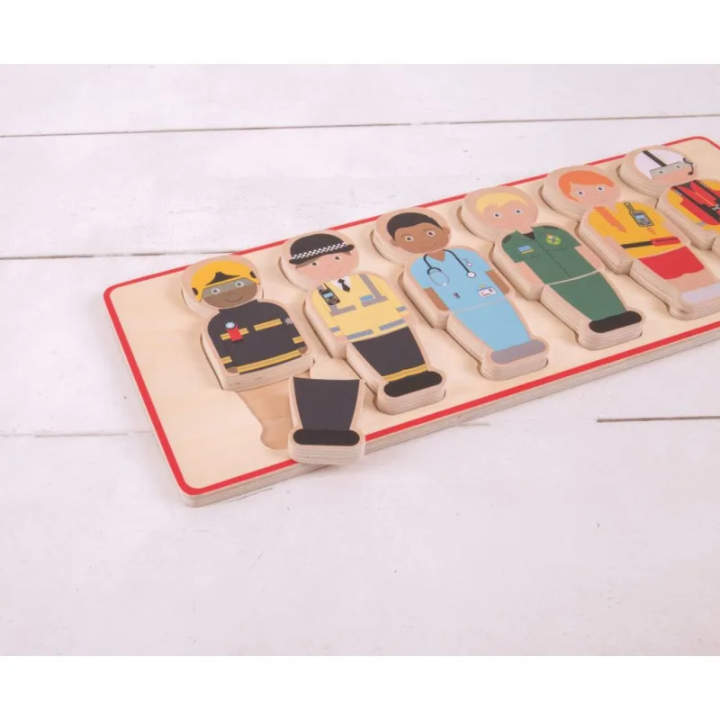 Bigjigs Toys Vkladacie puzzle - Záchranársky tím