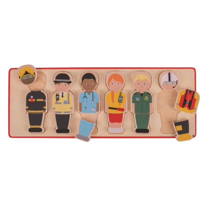 Bigjigs Toys Vkladacie puzzle - Záchranársky tím