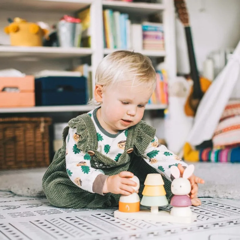 Bigjigs Toys Motorické nasadzovanie Líška a králiček