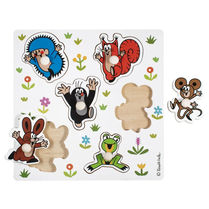 Detoa Drevené vkladacie puzzle Krtko malé