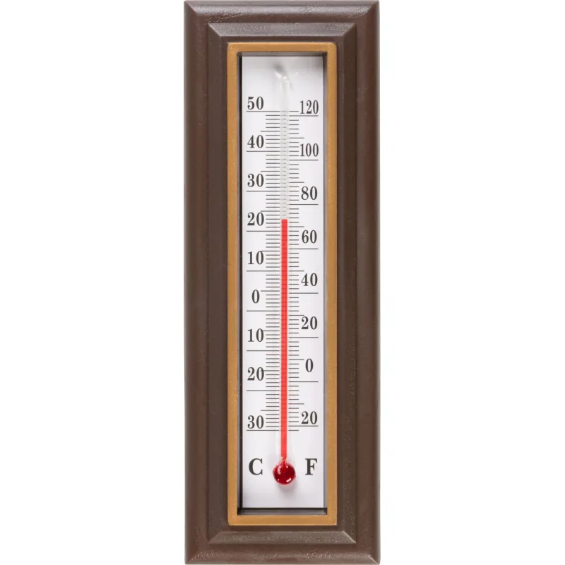 Vonkajší teplomer Strend Pro TMS-114 Retro, plastový, hnedý