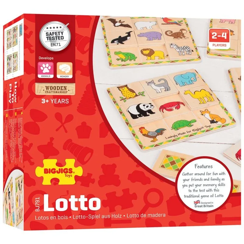 Drevená hra pre deti Lotto