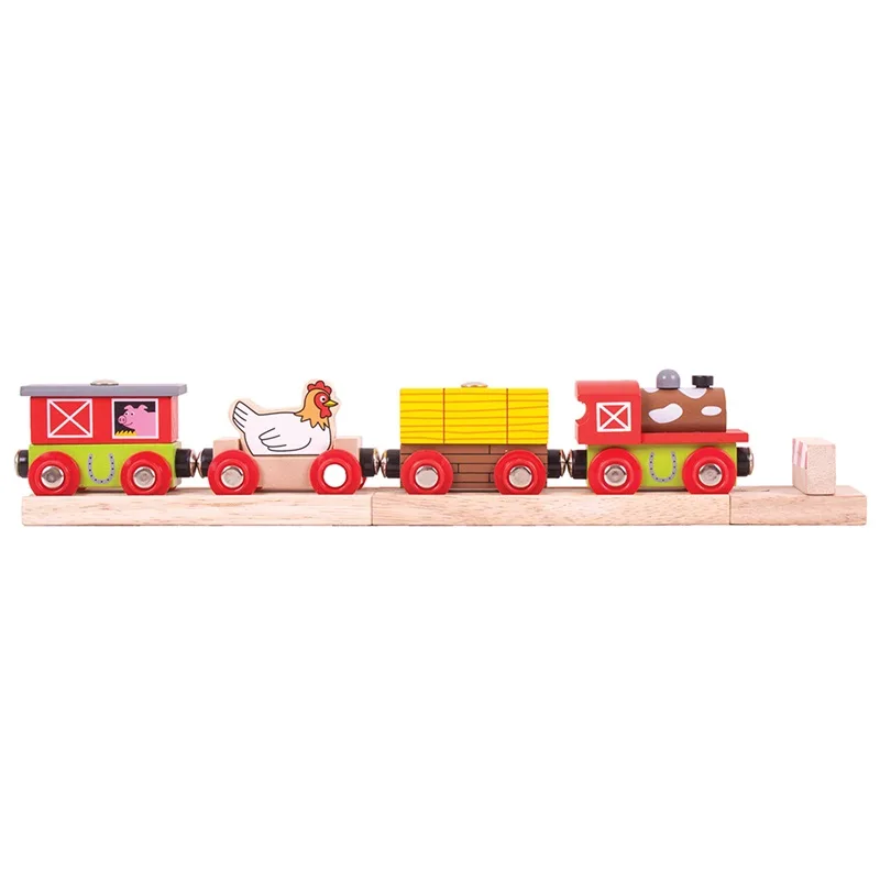 Bigjigs Rail Drevené vláčiky - Farmársky vláčik