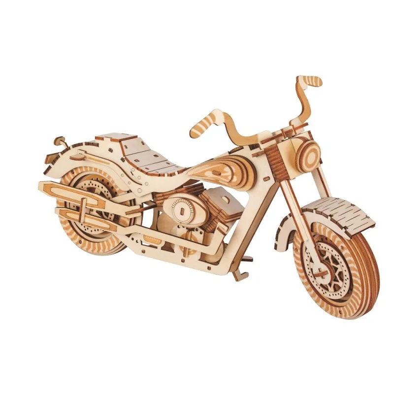 Woodcraft Drevené 3D puzzle Motocykel HD 1