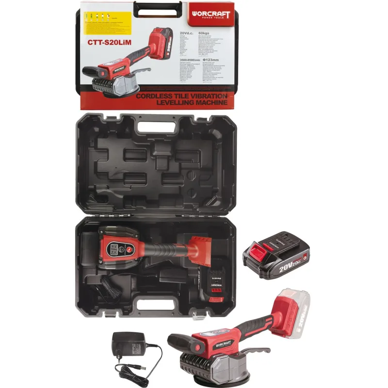 Prísavka Worcraft CTT-S20LiM, vibračná 20V, ShareSYS, v kufríku
