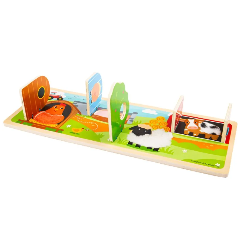 Bigjigs Toys Senzorická doska Farma