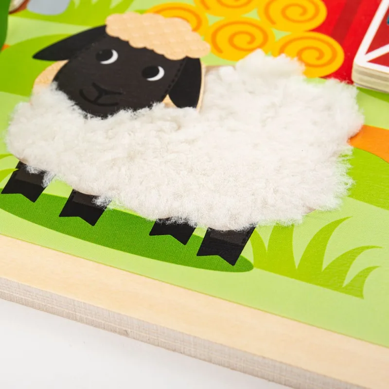 Bigjigs Toys Senzorická doska Farma
