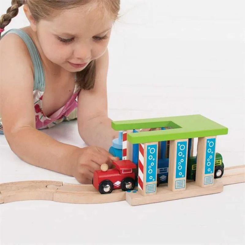 Bigjigs Rail Drevené vláčiky - Umývačka