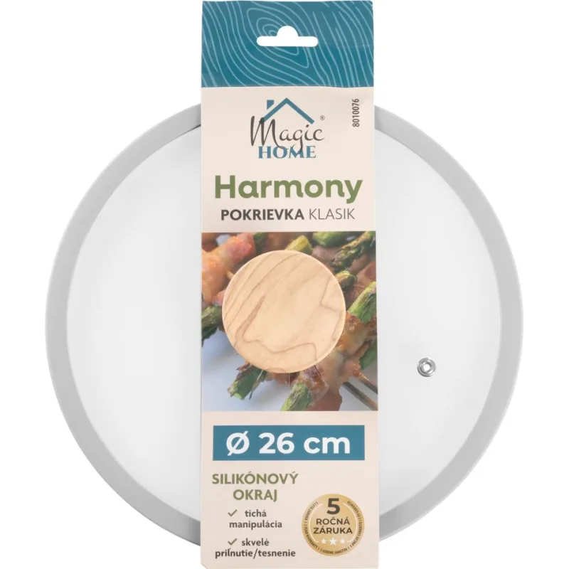 Pokrievka MagicHome Harmony, sklenená, 26 cm
