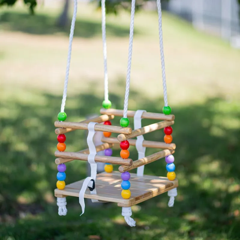 Bigjigs Toys Drevená korálková hojdačka