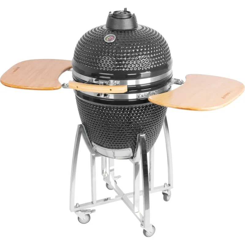 Gril Strend Pro Kamado Egg 21", priemer 46,7 cm, gril výška 91 cm, čierny, 130x73x122 cm